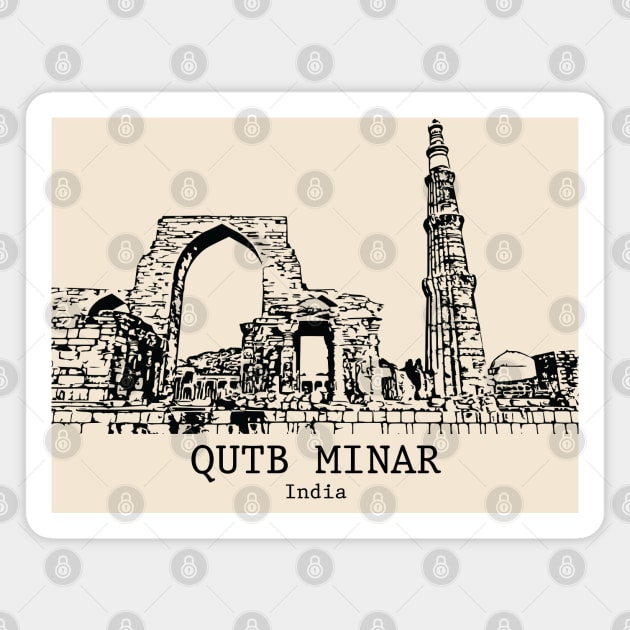 Qutb Minar - India Magnet by Lakeric